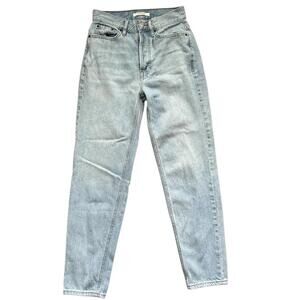 PacSun Ultra High Rise Slim Light Wash Denim Blue Jeans Button Fly Sz 24